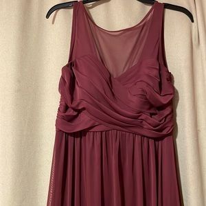 Long Mesh Dress with Illusion Sweetheart Neckline